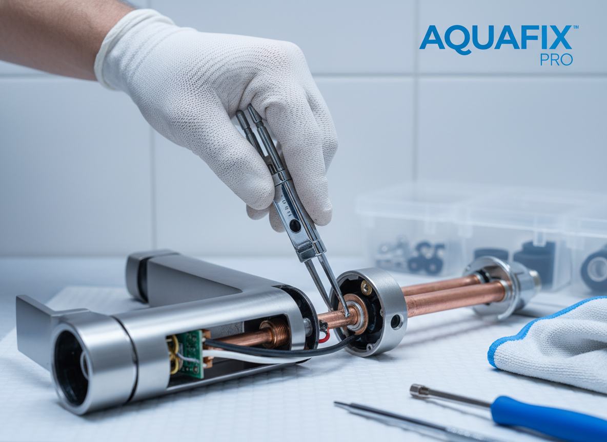 Professional repair work on electrical junction box